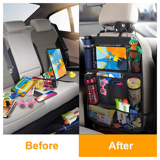Autostoel Organizer Tas met Opbergvakken en Tablet / iPad Houder (2-Pack) afbeelding 4