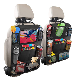 Autostoel Organizer Tas met Opbergvakken en Tablet / iPad Houder (2-Pack)