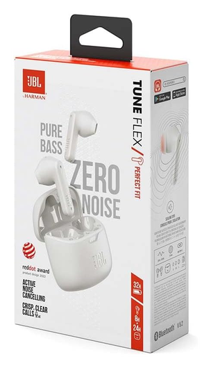 JBL Tune Flex Draadloze Oordopjes Active Noise Cancelling Wit afbeelding 7