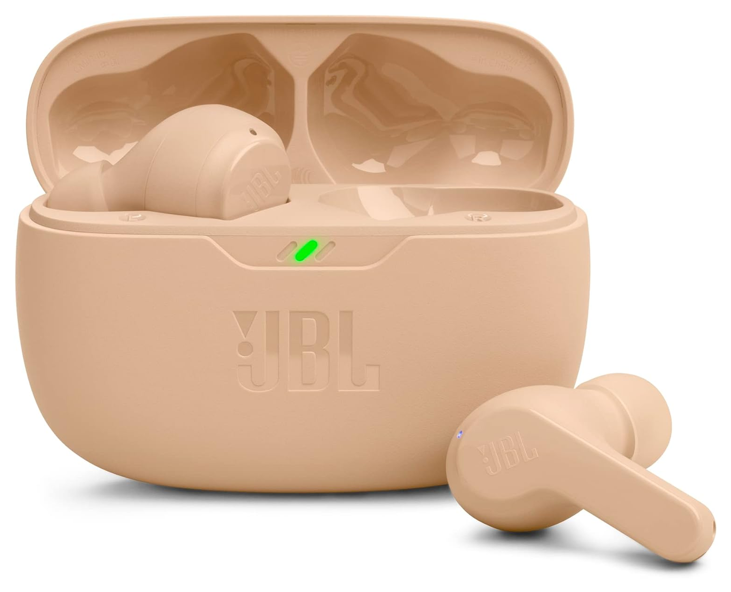 JBL Wave Beam Draadloze Oordopjes Deep Bass Sound Beige afbeelding 1