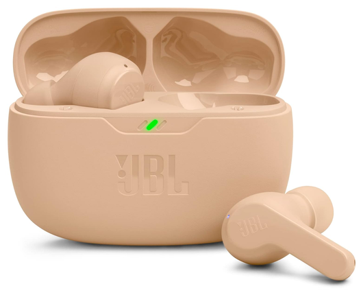 JBL Wave Beam Draadloze Oordopjes Deep Bass Sound Beige afbeelding 1