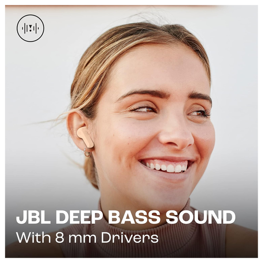 JBL Wave Beam Draadloze Oordopjes Deep Bass Sound Beige afbeelding 7