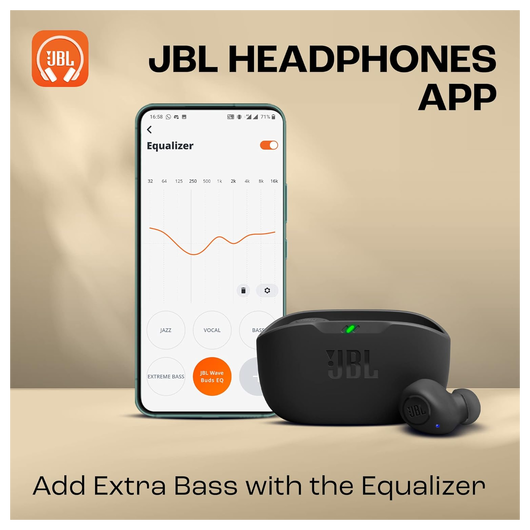 JBL Wave Buds Draadloze Oordopjes Zwart afbeelding 5
