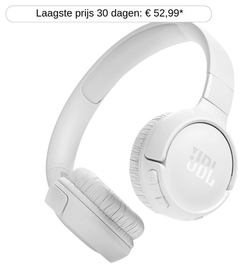 JBL Tune 520BT Draadloze Koptelefoon Wit afbeelding 1