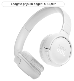 JBL Tune 520BT Draadloze Koptelefoon Wit