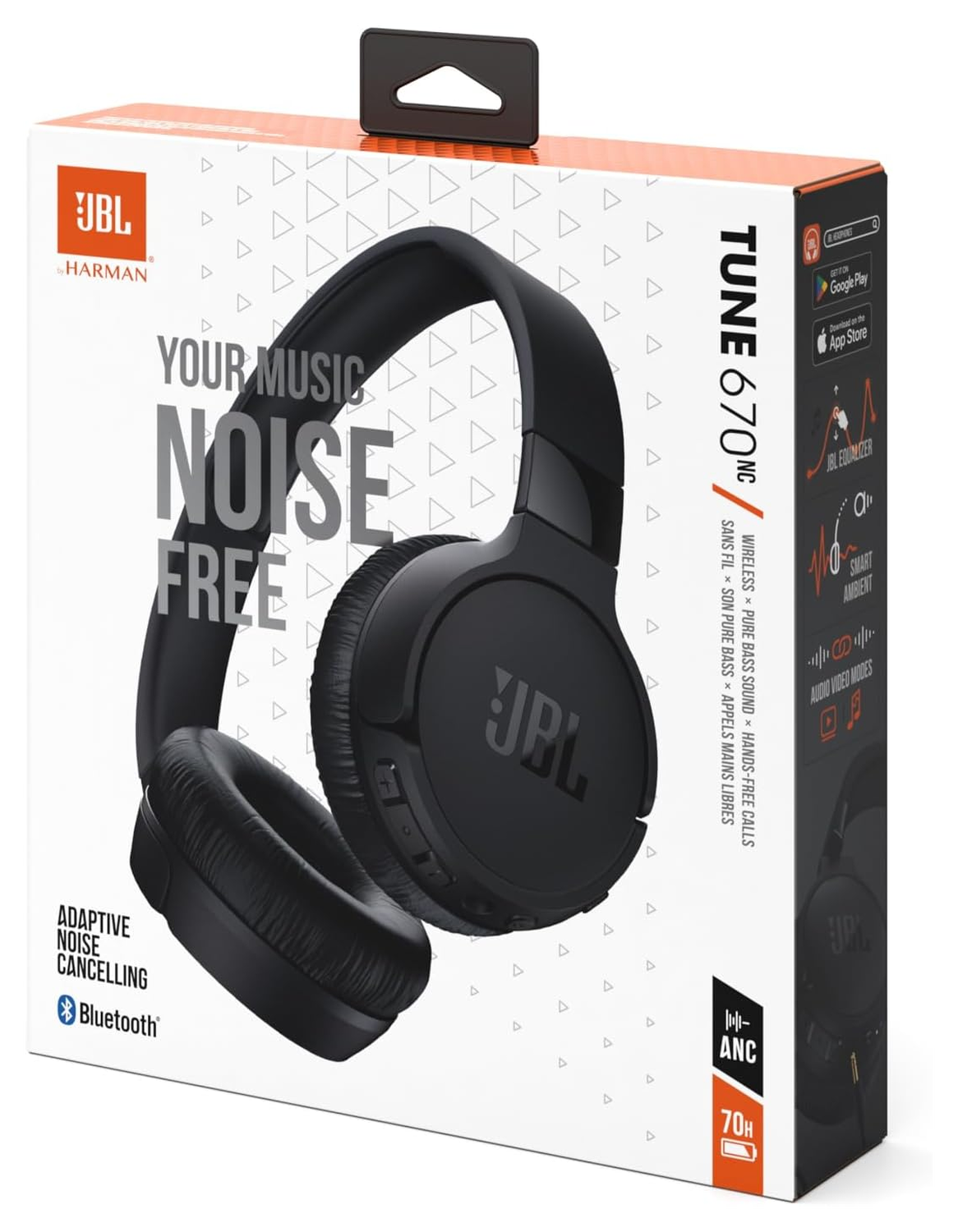 JBL Tune 670NC Draadloze Koptelefoon met Noise Cancelling Zwart afbeelding 9