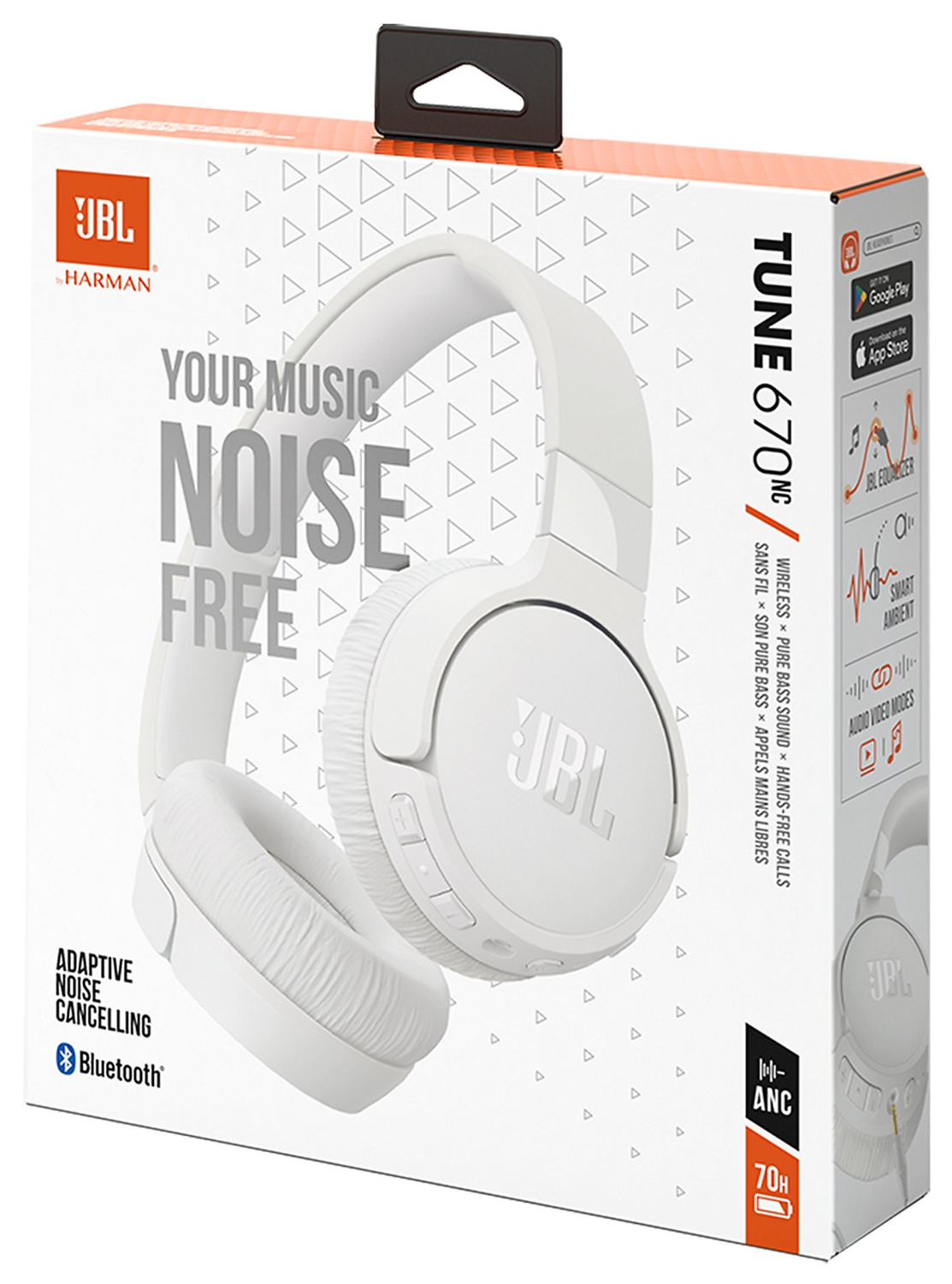 JBL Tune 670NC Draadloze Koptelefoon met Noise Cancelling Wit afbeelding 10