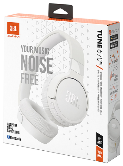 JBL Tune 670NC Draadloze Koptelefoon met Noise Cancelling Wit afbeelding 10