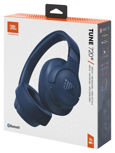 JBL Tune 720BT Draadloze Bluetooth Over-Ear Koptelefoon met 76u Batterij Blauw afbeelding 2