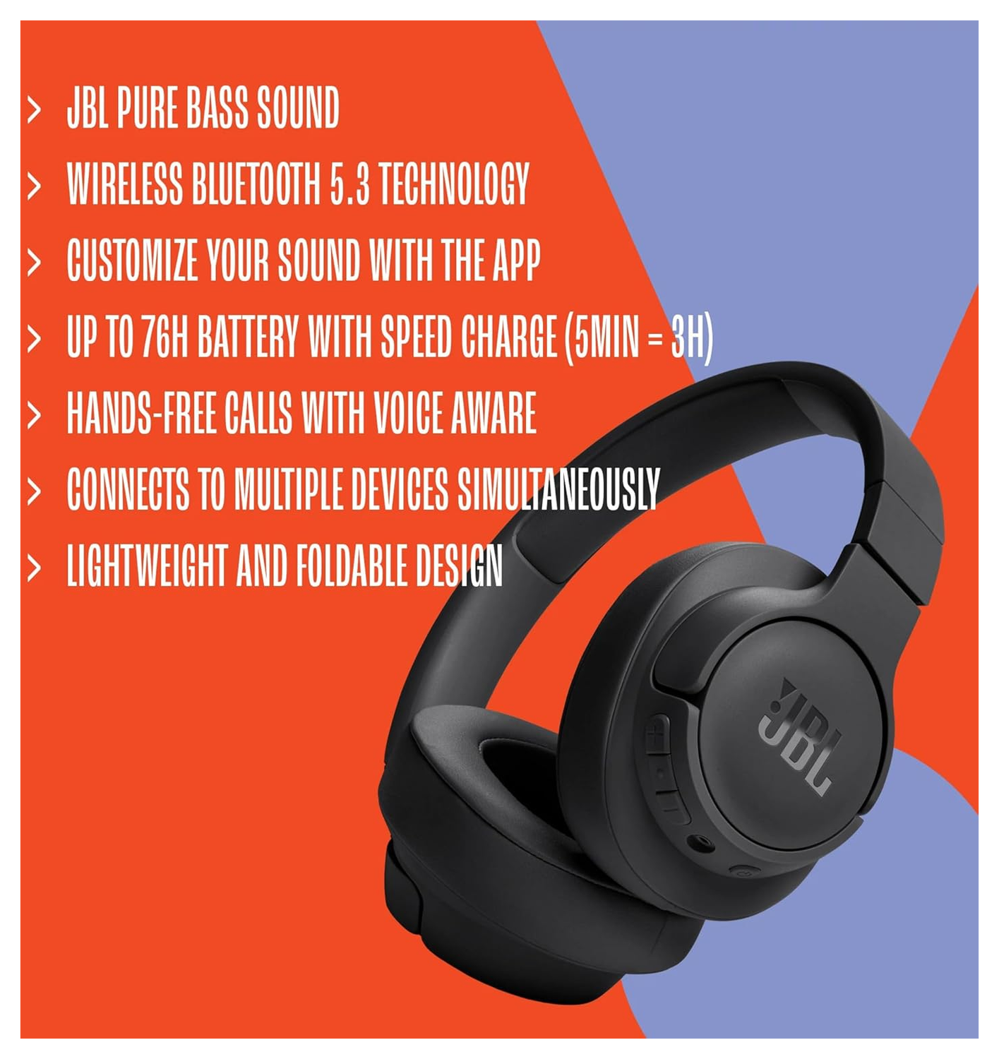 JBL Tune 720BT Koptelefoon Wit afbeelding 10
