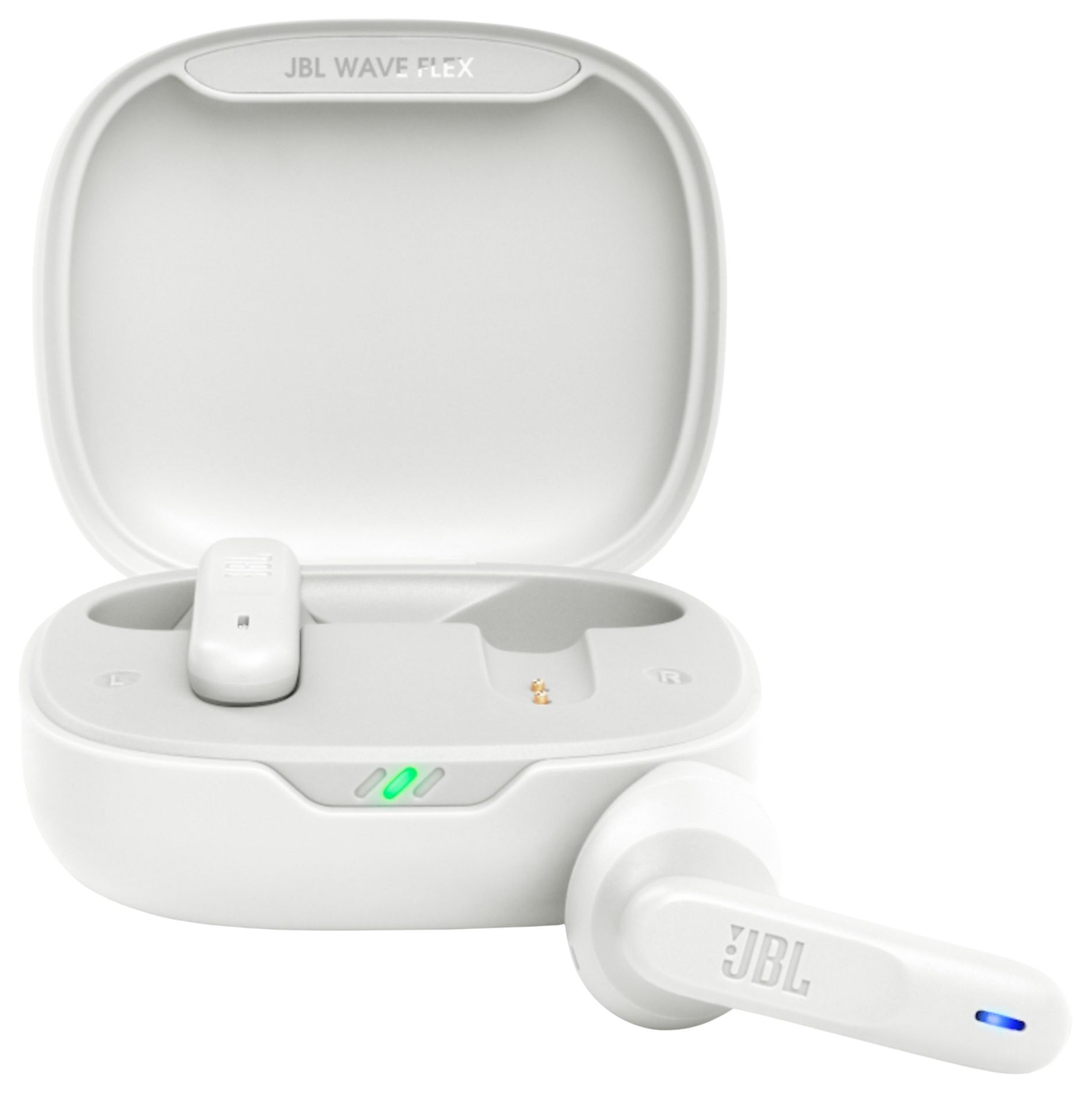 JBL Wave Flex Draadloze Bluetooth In-Ear Oordopjes met JBL Deep Bass Sound Wit afbeelding 1