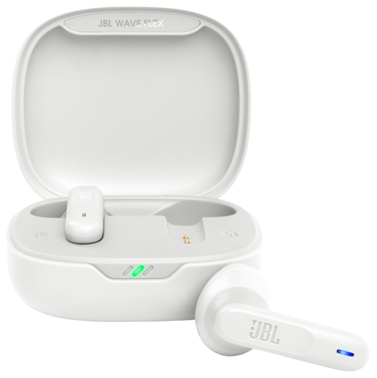 JBL Wave Flex Draadloze Bluetooth In-Ear Oordopjes met JBL Deep Bass Sound Wit afbeelding 1