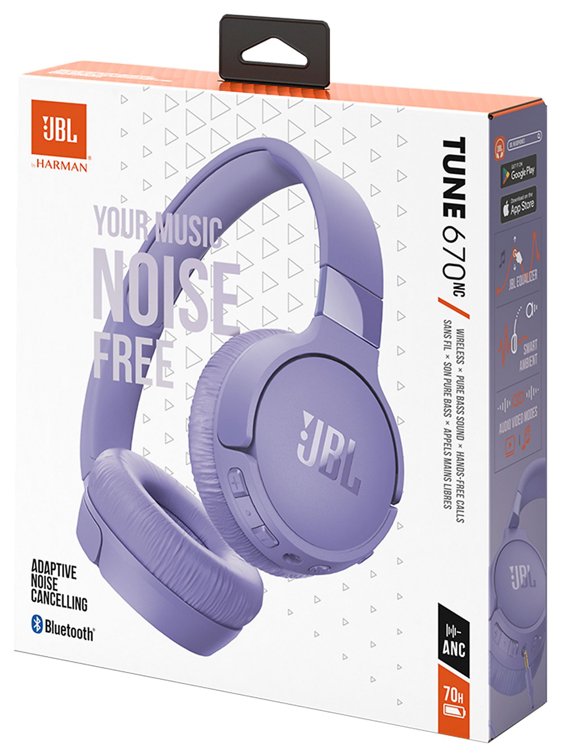 JBL Tune 670NC Draadloze Koptelefoon met Noise Cancelling Paars afbeelding 10