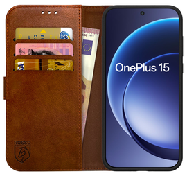 Rosso Element OnePlus 15 Hoesje Book Case Wallet Bruin