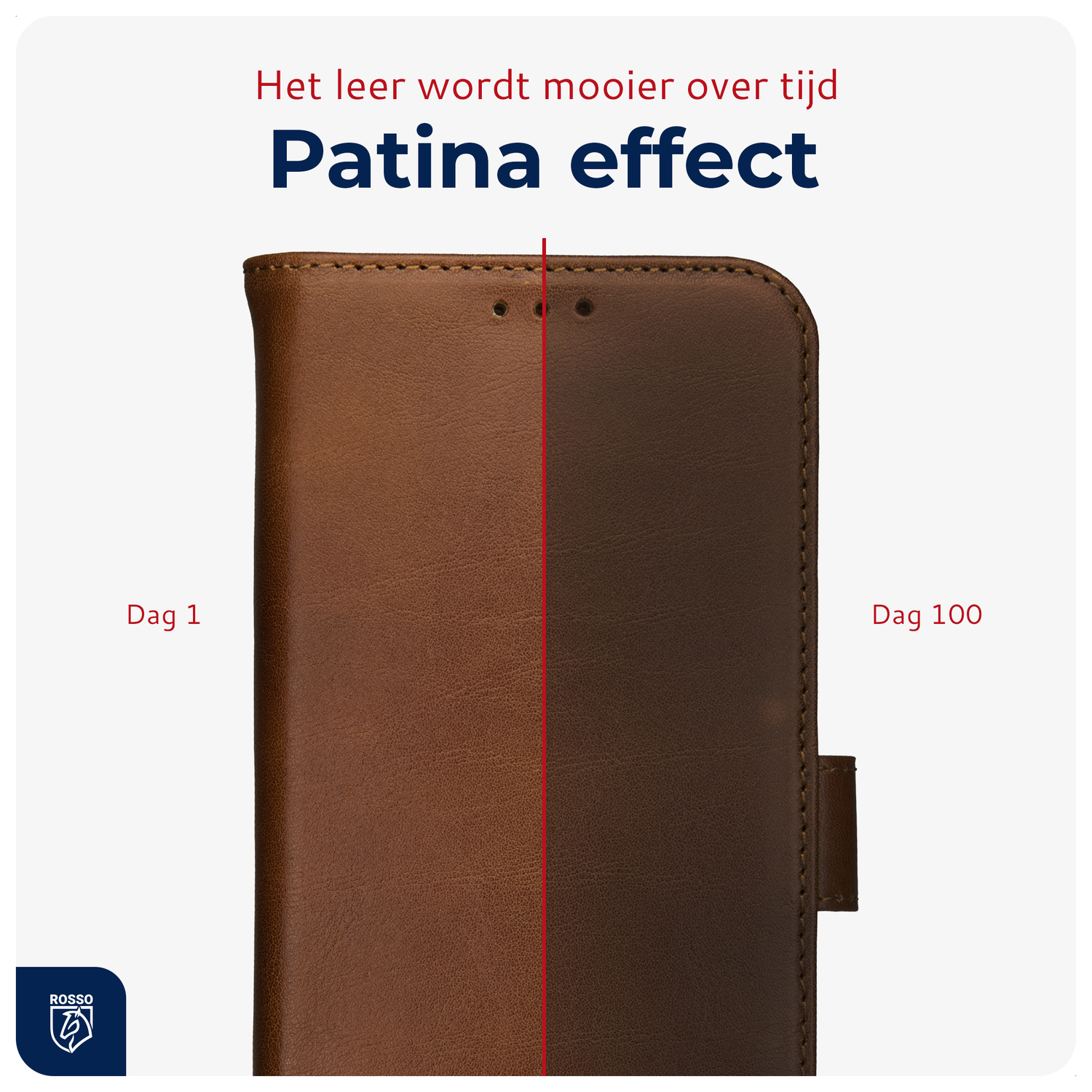 Rosso Deluxe OnePlus 15 Hoesje Echt Leer Book Case Bruin afbeelding 9