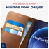 Rosso Deluxe OnePlus 15 Hoesje Echt Leer Book Case Bruin afbeelding 8