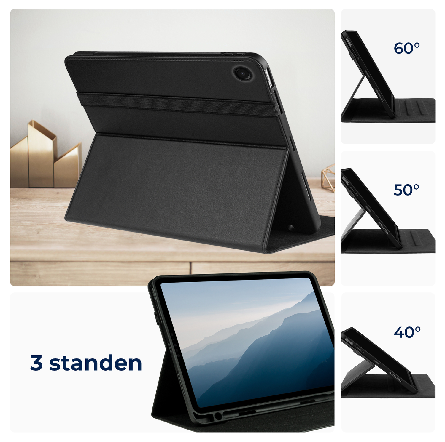 Rosso Element Samsung Galaxy Tab A11 Hoes Book Case Zwart afbeelding 5