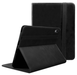 Rosso Deluxe Samsung Galaxy Tab S11 Hoes Book Case Echt Leer Zwart afbeelding