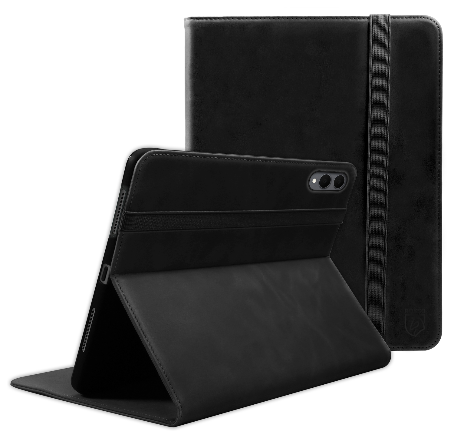 Rosso Deluxe Samsung Galaxy Tab S11 Ultra Hoes Book Case Echt Leer Zwart afbeelding 1