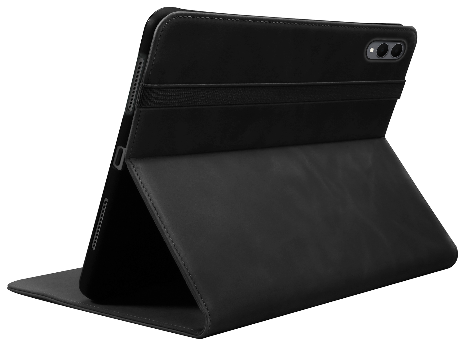 Rosso Deluxe Samsung Galaxy Tab S11 Ultra Hoes Book Case Echt Leer Zwart afbeelding 5