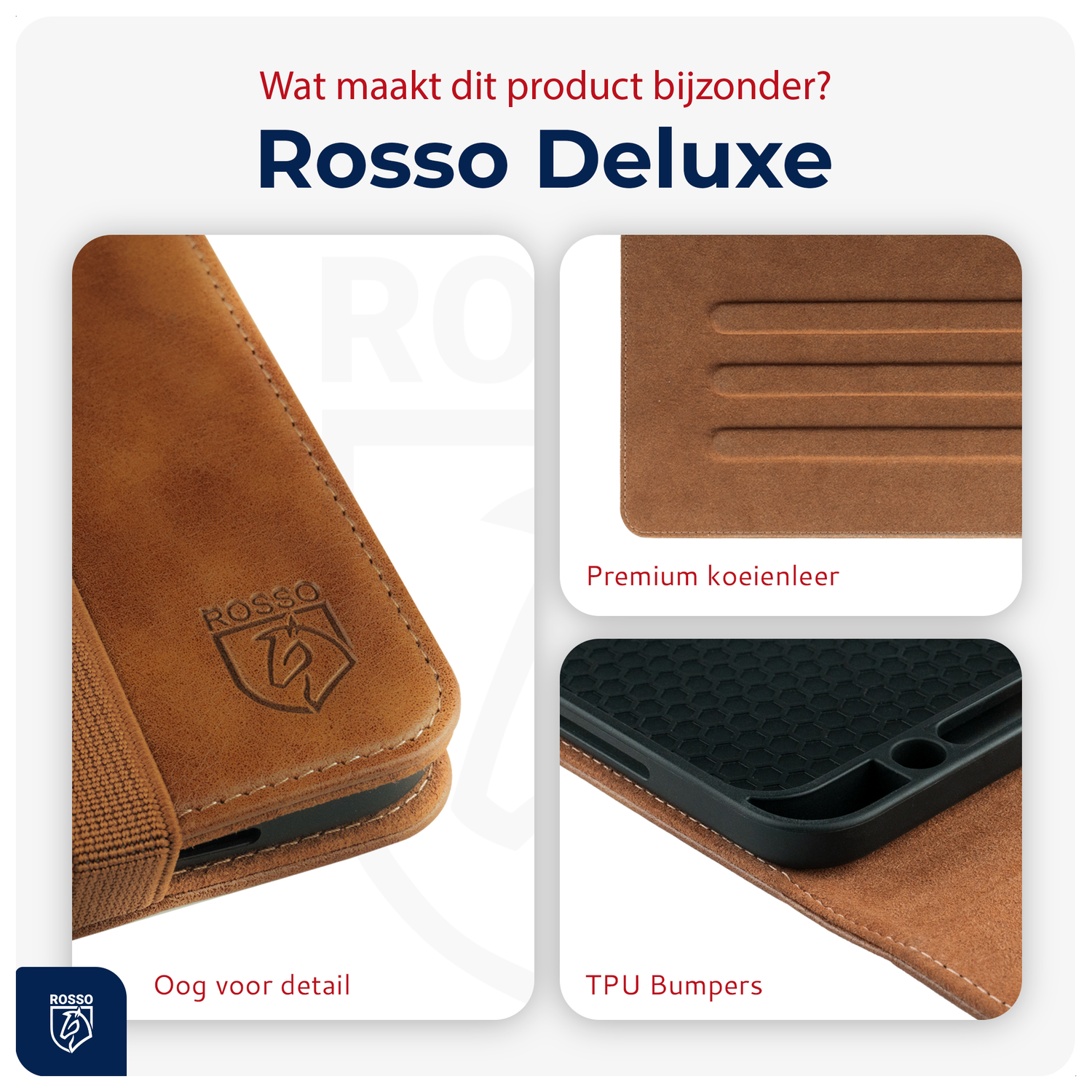 Rosso Deluxe Samsung Galaxy Tab S11 Ultra Hoes Book Case Echt Leer Bruin afbeelding 6