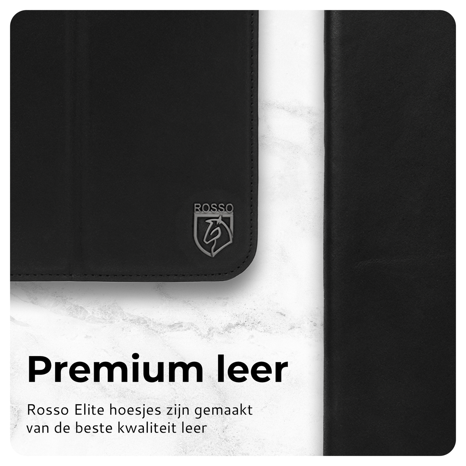 Rosso Elite Samsung Tab S11 Ultra Hoes 2-in-1 Echt Leer Book Case Zwart afbeelding 5