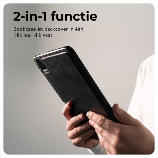 Rosso Elite Samsung Tab S11 Ultra Hoes 2-in-1 Echt Leer Book Case Zwart afbeelding 2