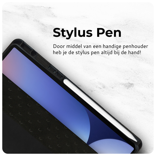 Rosso Elite Samsung Tab S11 Ultra Hoes 2-in-1 Echt Leer Book Case Zwart afbeelding 4