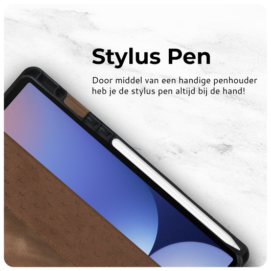 Rosso Elite Samsung Tab S11 Ultra Hoes 2-in-1 Echt Leer Book Case Bruin afbeelding 4