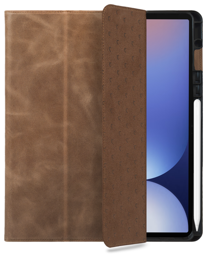 Rosso Elite Samsung Tab S11 Ultra Hoes 2-in-1 Echt Leer Book Case Bruin afbeelding 9