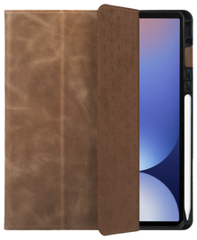 Rosso Elite Samsung Tab S11 Ultra Hoes 2-in-1 Echt Leer Book Case Bruin afbeelding