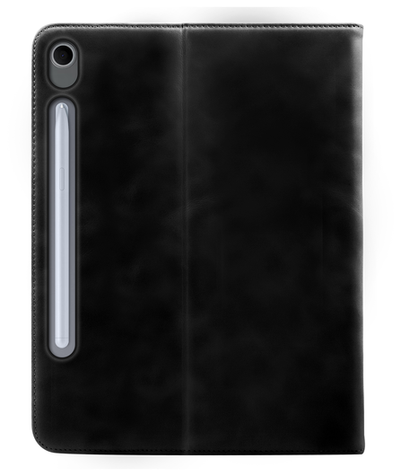 Rosso Deluxe Samsung Galaxy Tab S10 Lite Hoes Book Case Echt Leer Zwart afbeelding 2