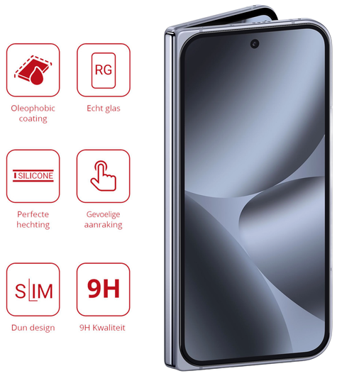 Rosso Google Pixel 10 Pro Fold 9H Tempered Glass Screen Protector afbeelding 2