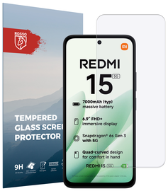 Rosso Xiaomi Redmi 15 (5G) 9H Tempered Glass Screen Protector