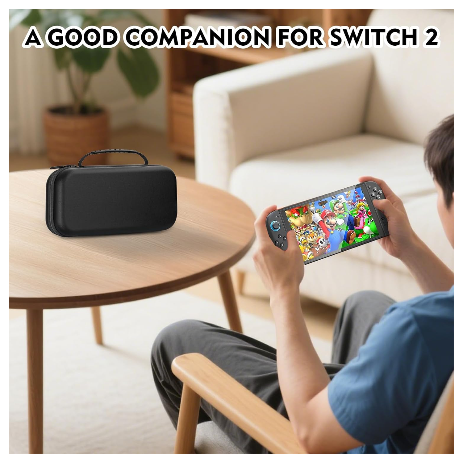 Nintendo Switch 2 Opberghoes Game Card Organizer Case met Ritsvak Zwart afbeelding 6