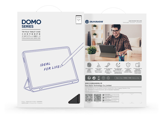 Dux Ducis Domo Samsung Galaxy Tab S11 Hoes Tri-Fold Book Case Zwart afbeelding 10