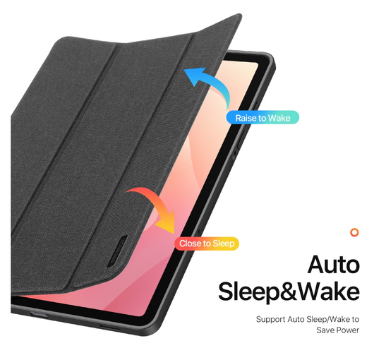 Dux Ducis Domo Samsung Galaxy Tab S11 Hoes Tri-Fold Book Case Zwart afbeelding 3