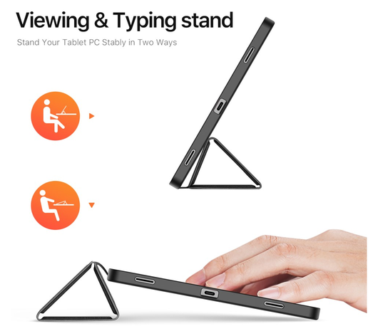 Dux Ducis Domo Samsung Galaxy Tab S11 Hoes Tri-Fold Book Case Zwart afbeelding 4