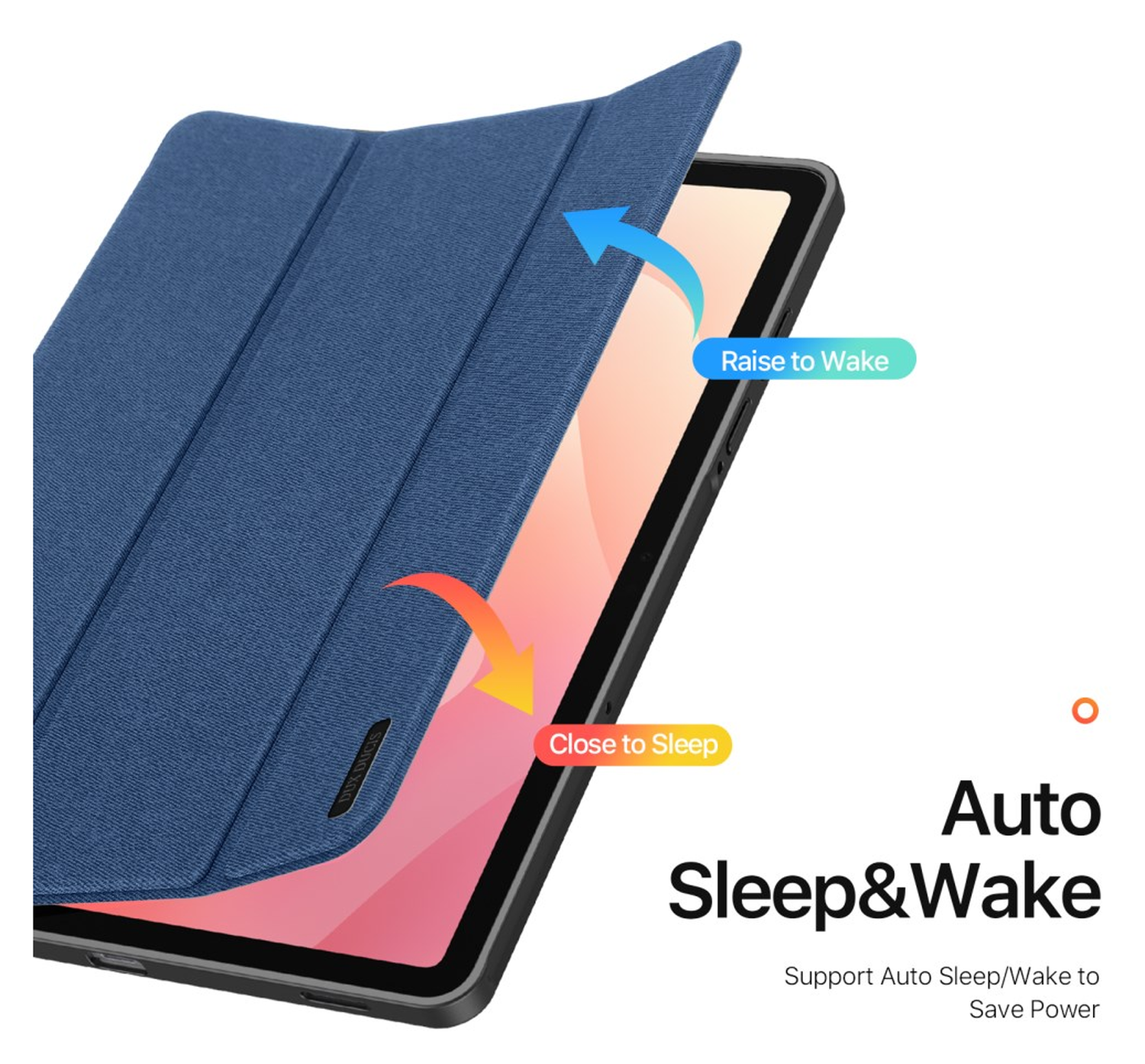 Dux Ducis Domo Samsung Galaxy Tab S11 Hoes Tri-Fold Book Case Blauw afbeelding 3