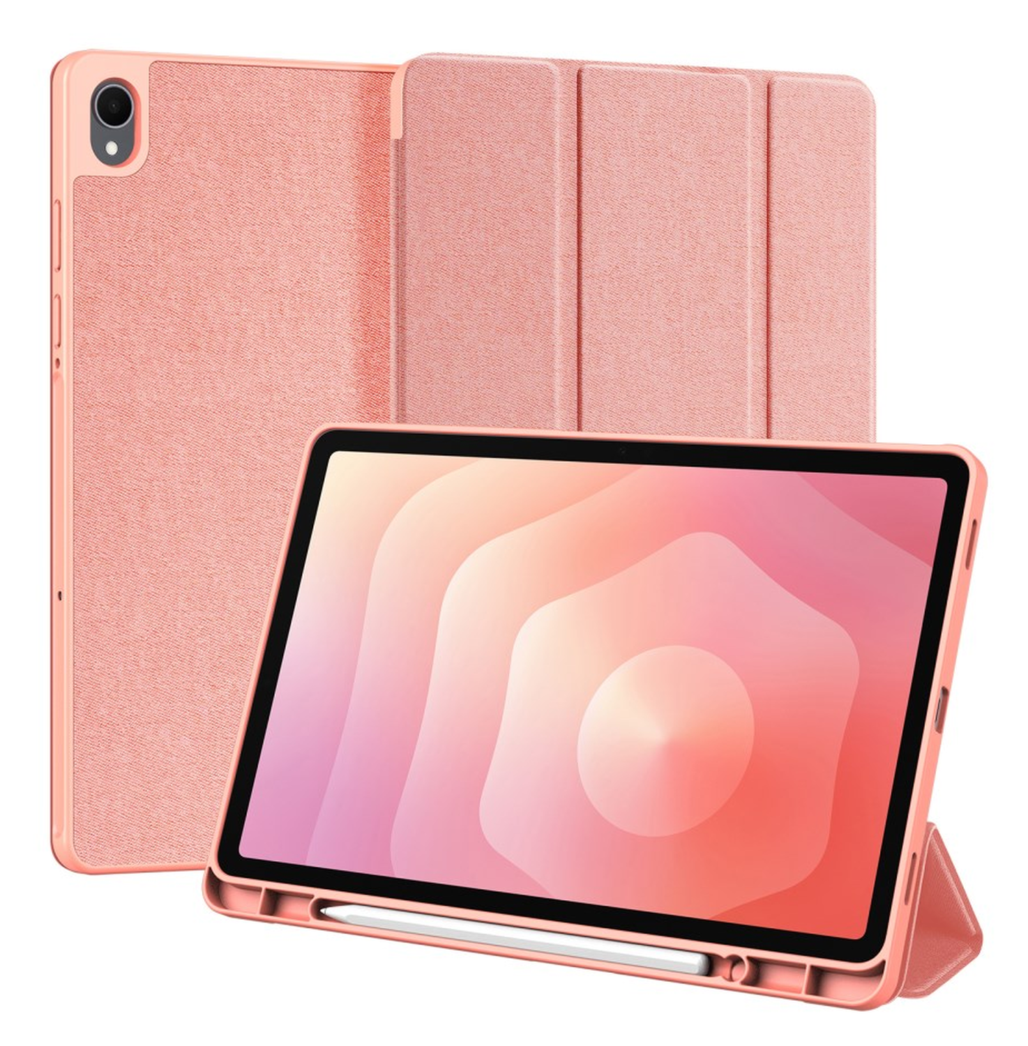 Dux Ducis Domo Samsung Galaxy Tab S11 Hoes Tri-Fold Book Case Roze afbeelding 1