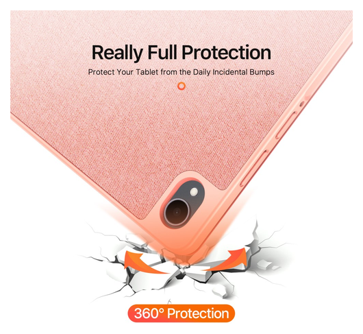 Dux Ducis Domo Samsung Galaxy Tab S11 Hoes Tri-Fold Book Case Roze afbeelding 2