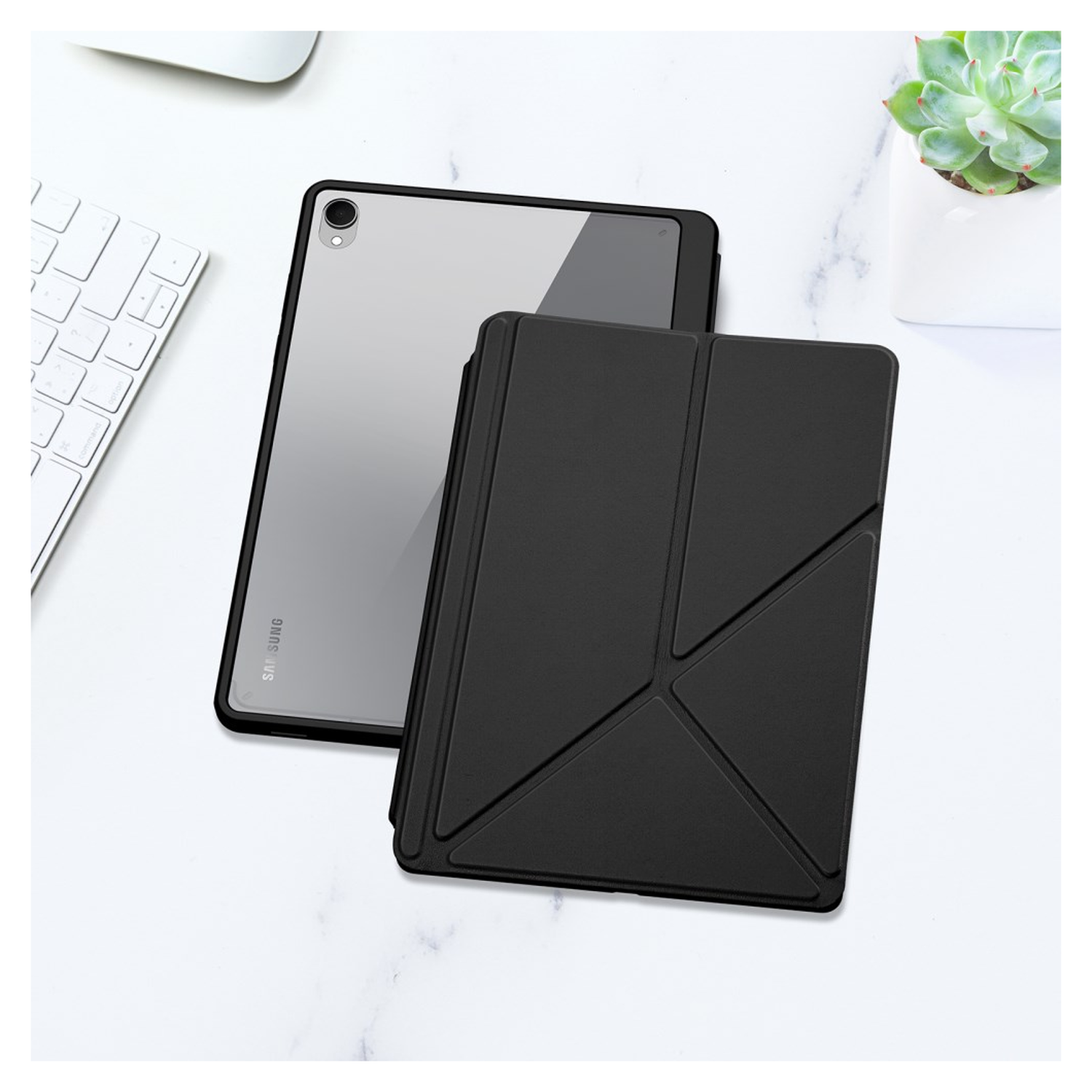 Dux Ducis Magi Samsung Galaxy Tab S11 Hoes V-Fold Book Case Zwart afbeelding 11