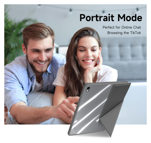 Dux Ducis Magi Samsung Galaxy Tab S11 Hoes V-Fold Book Case Grijs afbeelding 5