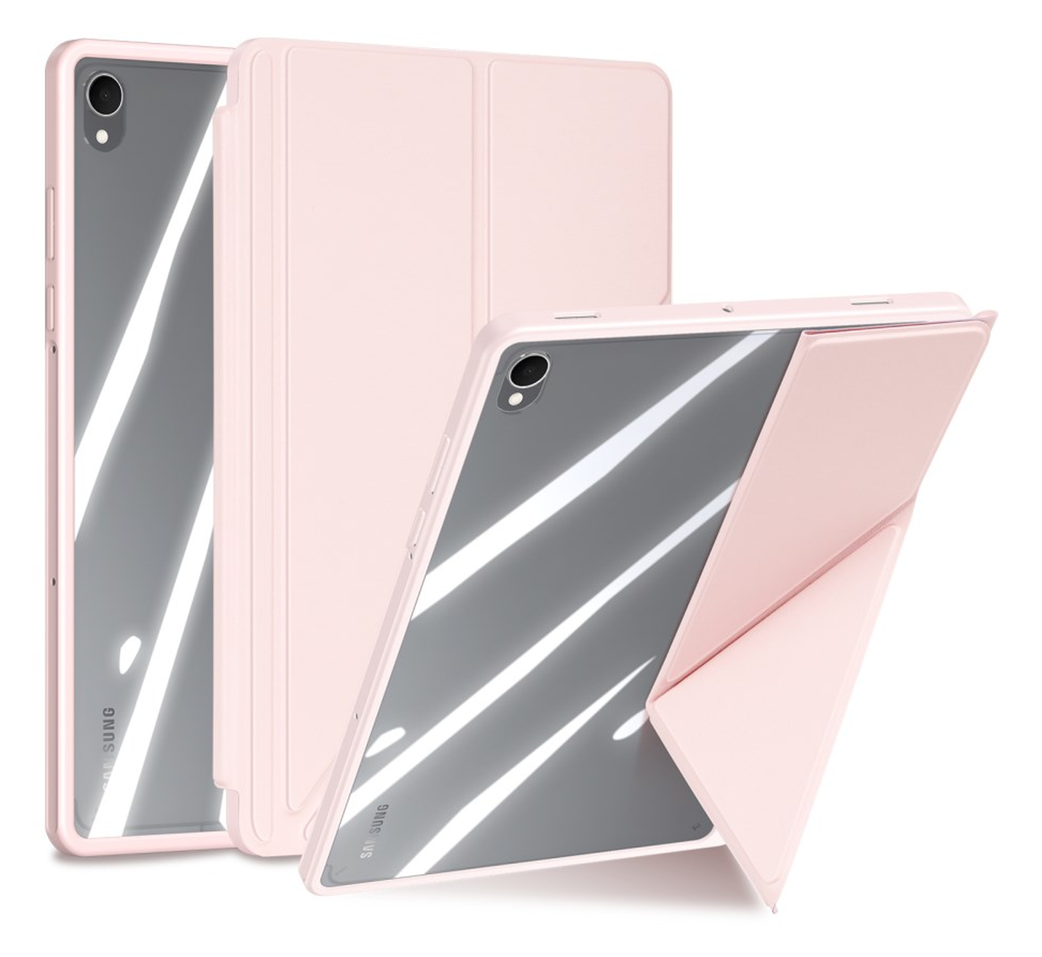 Dux Ducis Magi Samsung Galaxy Tab S11 Hoes V-Fold Book Case Roze afbeelding 2