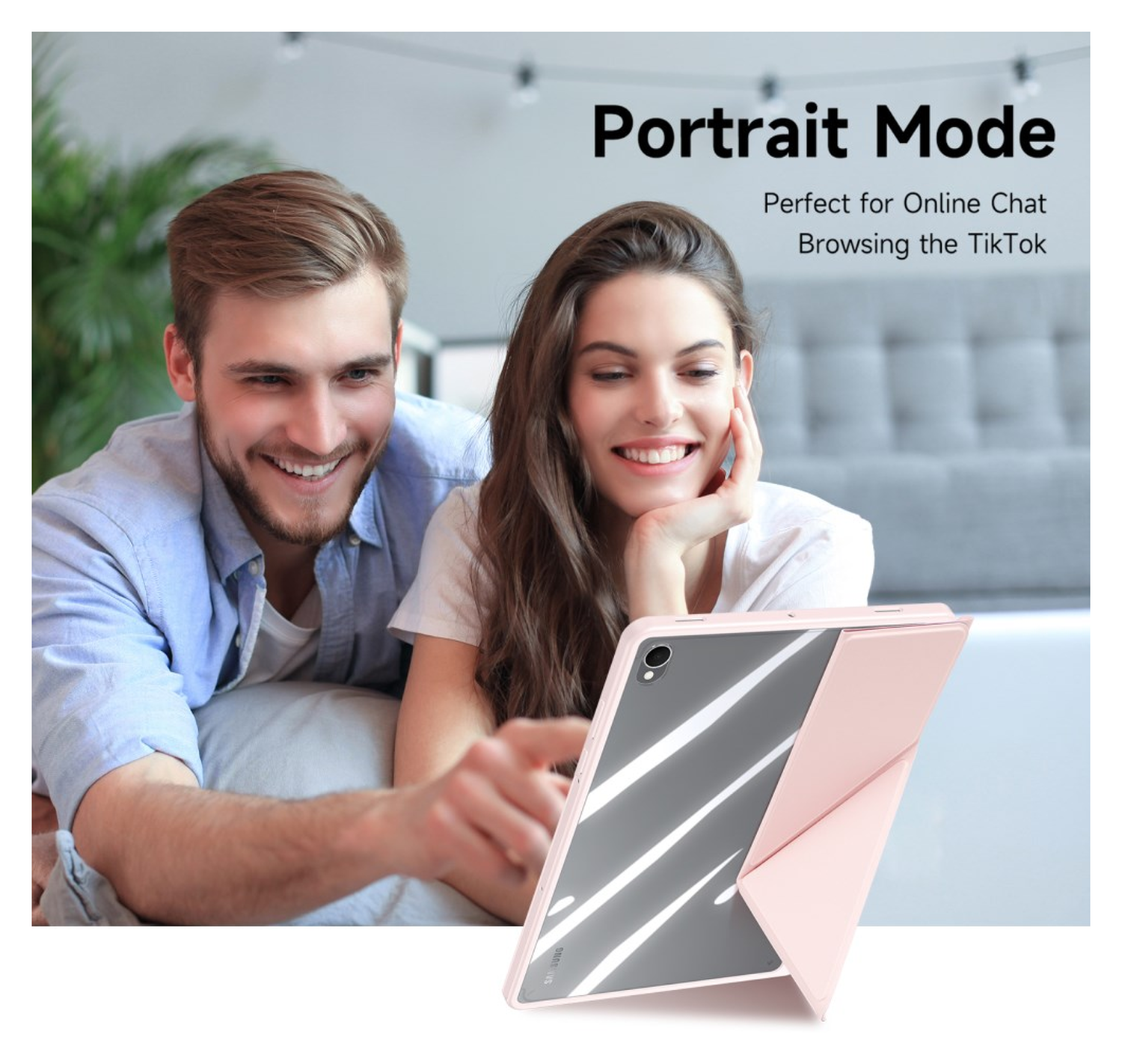 Dux Ducis Magi Samsung Galaxy Tab S11 Hoes V-Fold Book Case Roze afbeelding 5