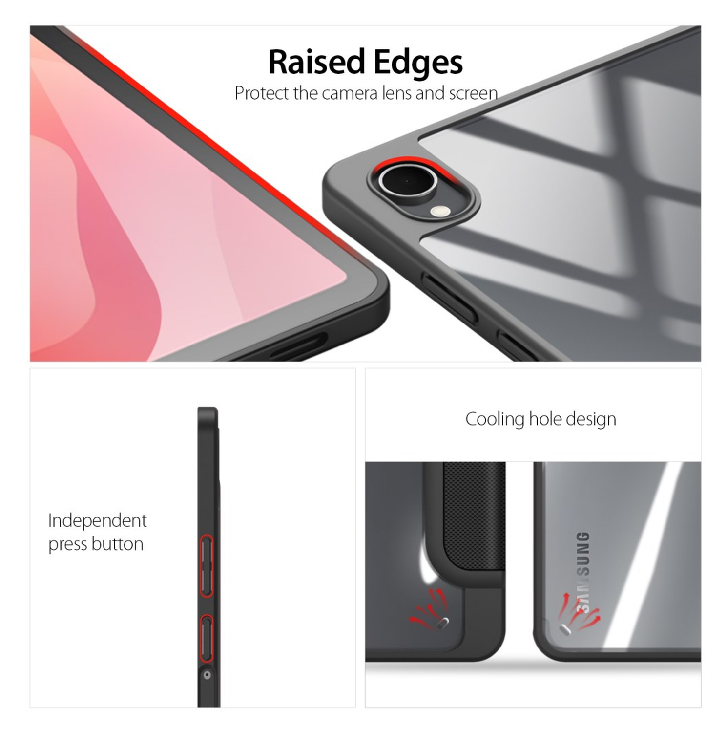 Dux Ducis Toby Samsung Galaxy Tab S11 Hoes Tri-Fold Book Case Zwart afbeelding 5