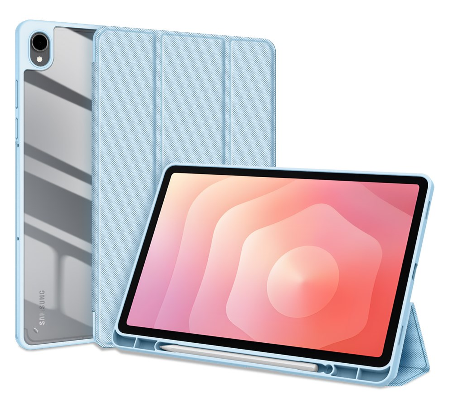 Dux Ducis Toby Samsung Galaxy Tab S11 Hoes Tri-Fold Book Case Blauw afbeelding 1