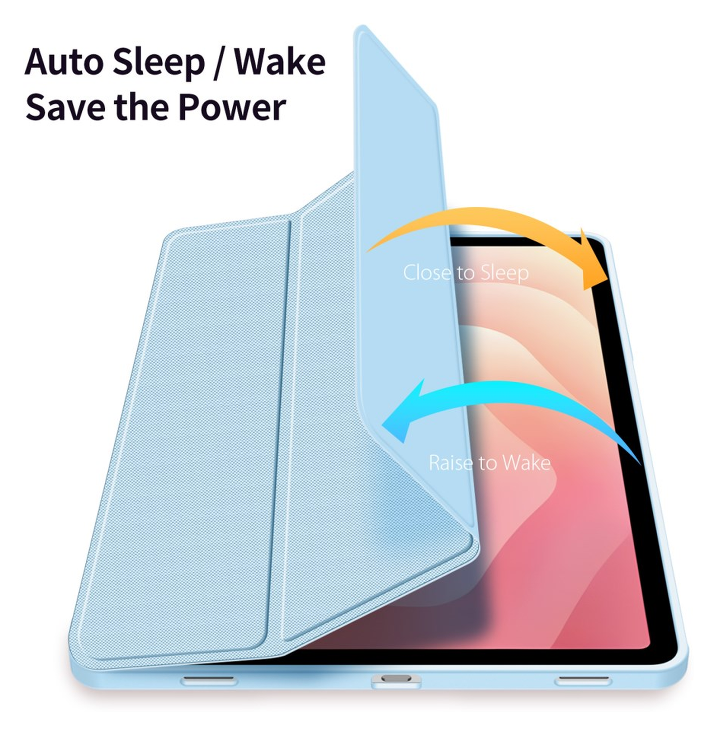 Dux Ducis Toby Samsung Galaxy Tab S11 Hoes Tri-Fold Book Case Blauw afbeelding 3