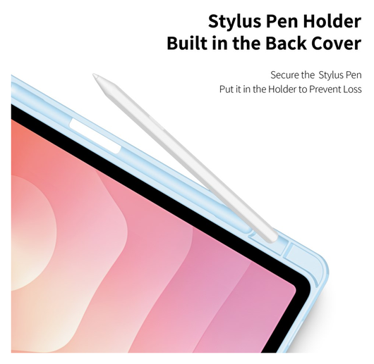 Dux Ducis Toby Samsung Galaxy Tab S11 Hoes Tri-Fold Book Case Blauw afbeelding 4