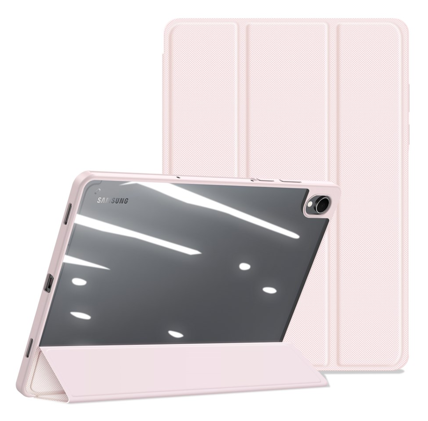 Dux Ducis Toby Samsung Galaxy Tab S11 Hoes Tri-Fold Book Case Roze afbeelding 7